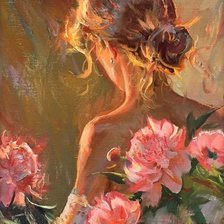 Схема вышивки «Девушка загадка»