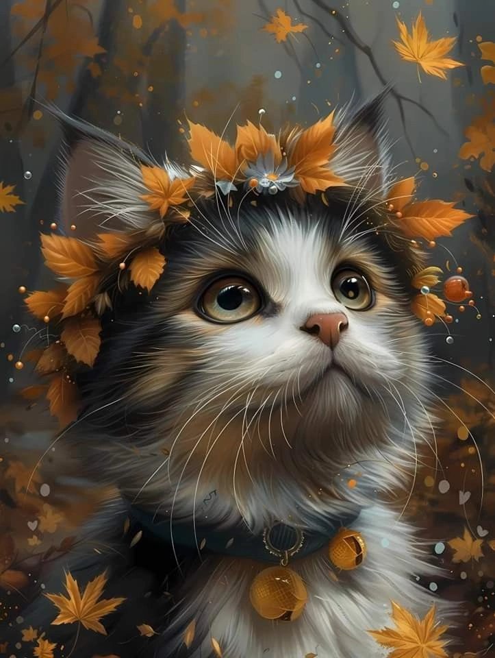 Осенний котик - осенний котик - оригинал