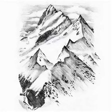 Схема вышивки «Горы»