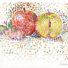 Схема вышивки «Фрукты яблоки»