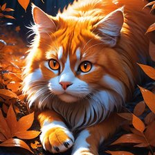 Схема вышивки «кот»