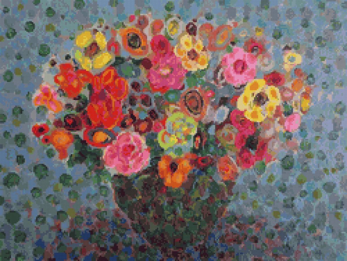 Анджело франко - цветы букет в вазе - предпросмотр