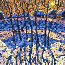 Схема вышивки «Зима природа пейзаж»