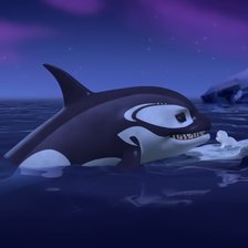 Схема вышивки «Косатка и Апак из Лео и Тиг серии Белый-пребелый»