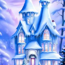 Схема вышивки «Ледяной замок»