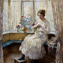 Схема вышивки «вышивальщица»