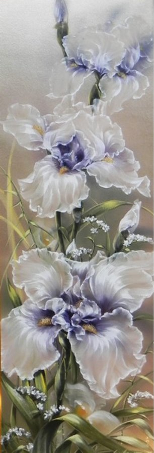 ПРОЗРАЧНЫЕ ИРИСЫ - ирисы, прозрачный, букет - оригинал