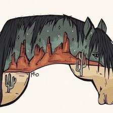 Схема вышивки «Конь»