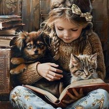 Схема вышивки «Book friends»