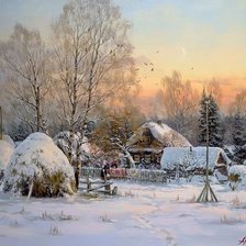 Схема вышивки «Зима»