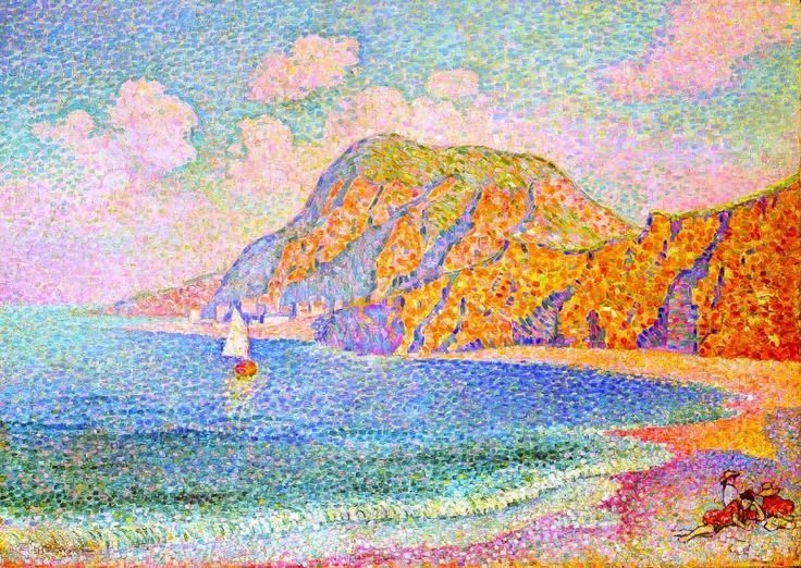 Поль синьяк - природа пейзаж море парусник - оригинал