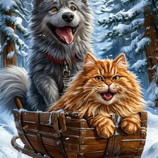 Схема вышивки «Зимние забавы»