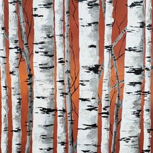 Схема вышивки «березы»