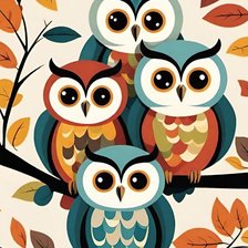 Схема вышивки «совы»