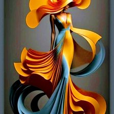 Схема вышивки «Дама»