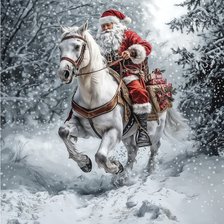Схема вышивки «Santa on a horse»