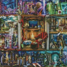 Схема вышивки «Полки с приключениями»