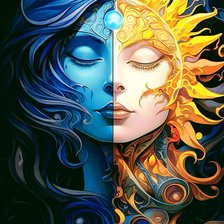 Схема вышивки «Ночь / день»