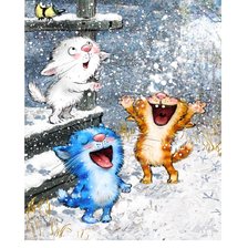 Схема вышивки «первый снег»