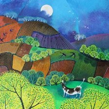 Схема вышивки «Природа пейзаж лес поля»