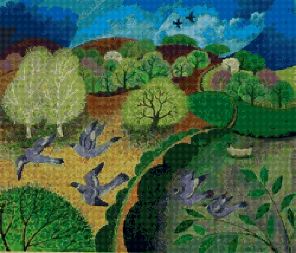 Природа пейзаж лес птицы - природа пейзаж лес птицы - предпросмотр