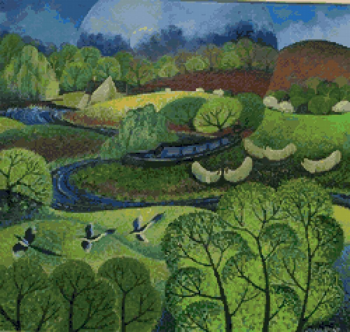 Лето природа пейзаж  лес поле - предпросмотр