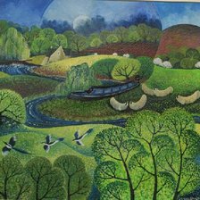 Лето природа пейзаж  лес поле