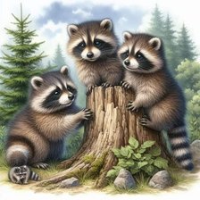 Схема вышивки «еноты»