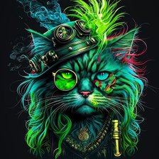 Схема вышивки «Кот»