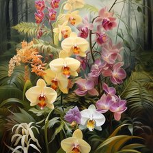 Схема вышивки «Цветы,архидеи»