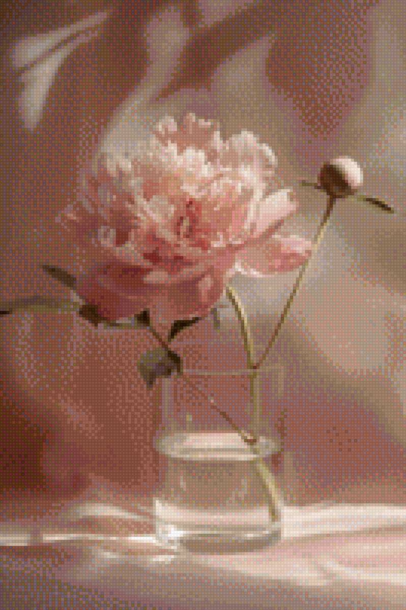 Пион в вазе - пион, цветок, ваза - предпросмотр