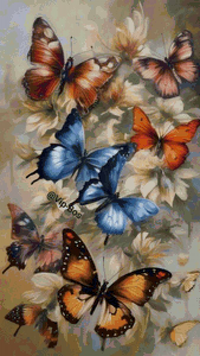 бабочки - панно - предпросмотр