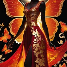 Схема вышивки «Женский силуэт»