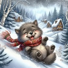 Схема вышивки «зима»