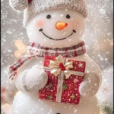 Схема вышивки «Снеговик⛄»