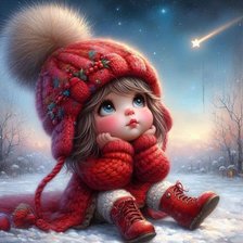 Схема вышивки «Мечтательница»