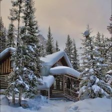 Схема вышивки «Дом в лесу»