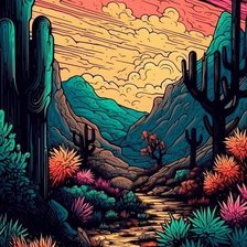 Схема вышивки «Пустыня»