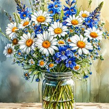 Схема вышивки «Букет полевых цветов»