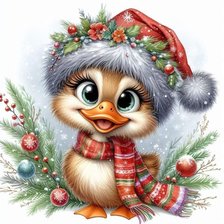 Схема вышивки «утенок»