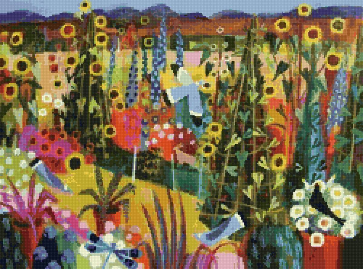 №2843719 - поле цветы птицы природа пейзаж - предпросмотр