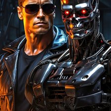 Схема вышивки «Спорт, Арнольд, Терминатор»