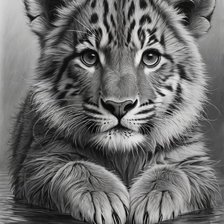 Схема вышивки «Тигренок»