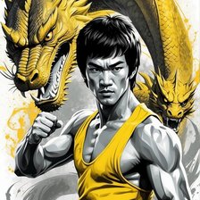 Схема вышивки «Спорт, Брюс Ли»