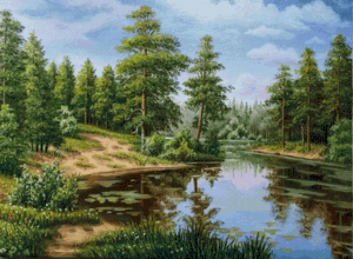 Лес, пруд - пруд, лес - предпросмотр