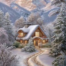 Схема вышивки «Зима»