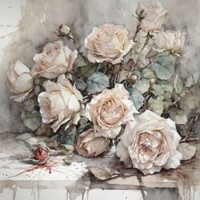 Схема вышивки «розы дымчатые»