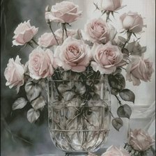 Схема вышивки «розы дымчатые 2»