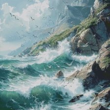 Схема вышивки «Прибой»