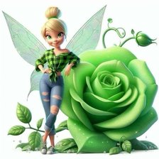 Схема вышивки «Фея и роза»